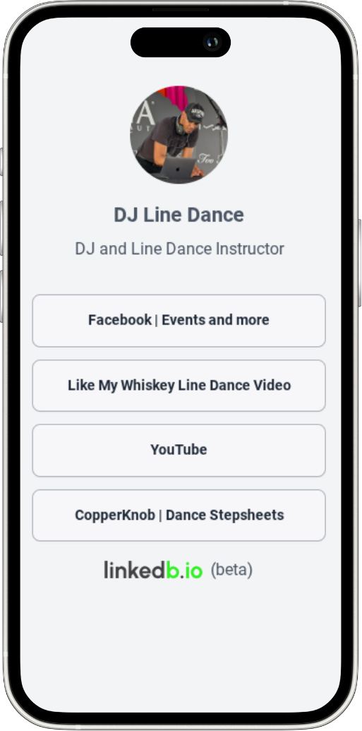 LinkedBio Phone View
